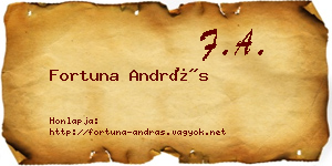 Fortuna András névjegykártya
